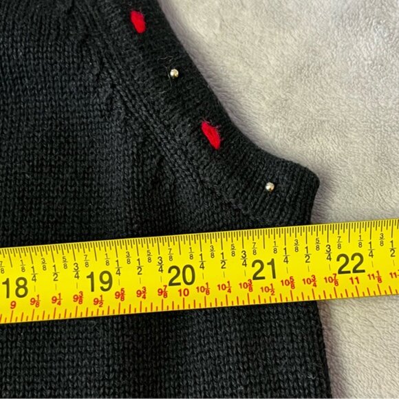 Vintage Tabi International Cotton Christmas Floral Embroidered/Beaded Vest - Picture 9 of 11